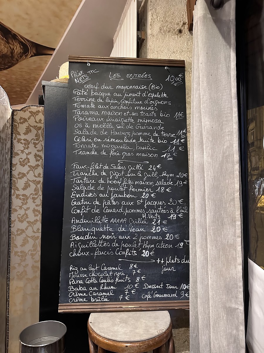 Menu Le Coin Du Rocher - Paris-5