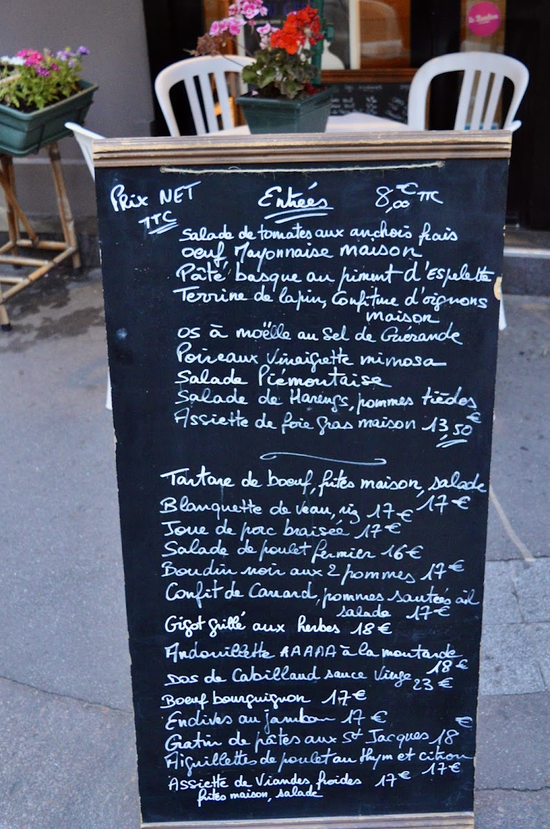 Menu Le Coin Du Rocher - Paris-8
