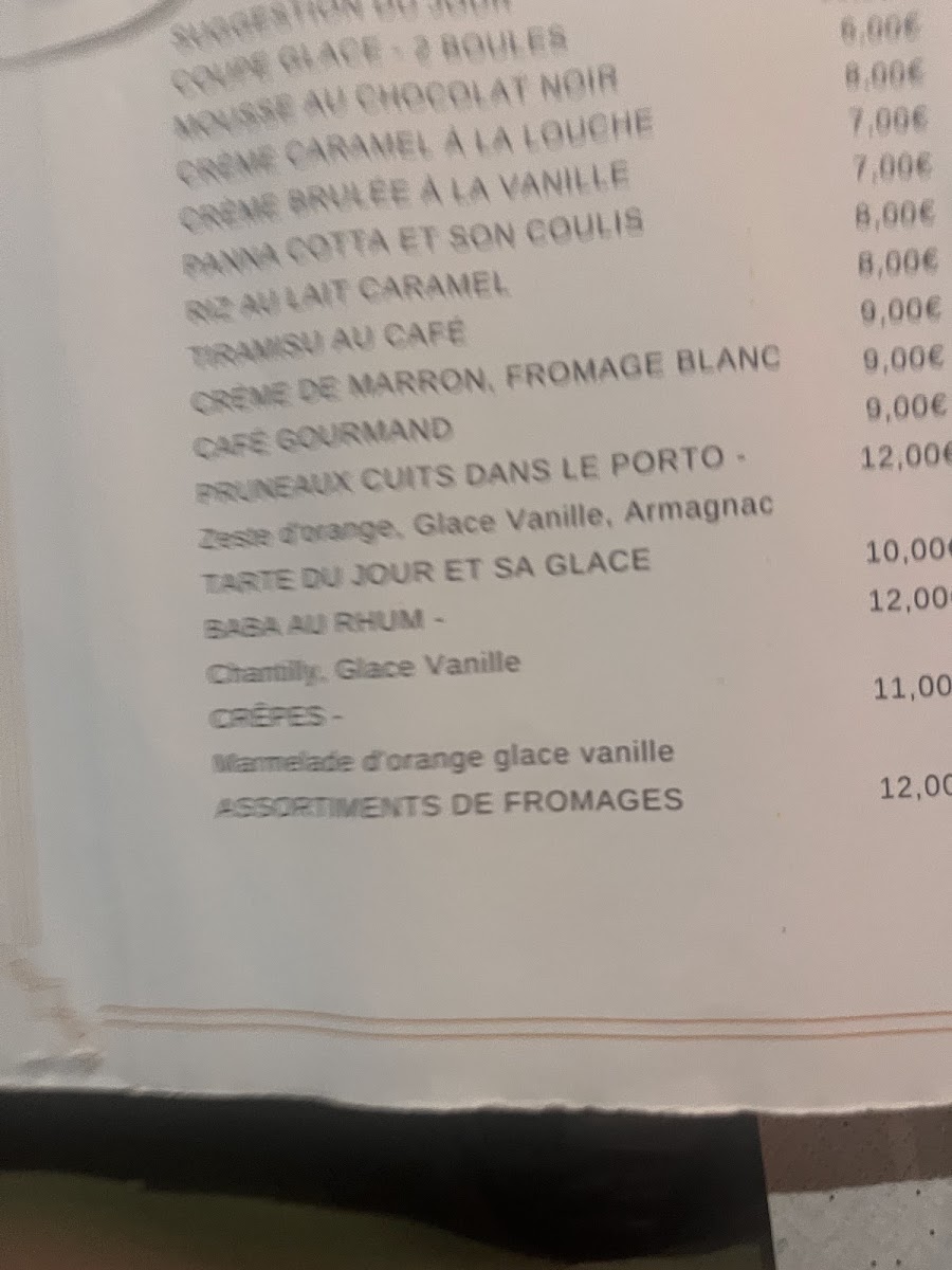 Menu Le Coin Du Rocher - Paris-9