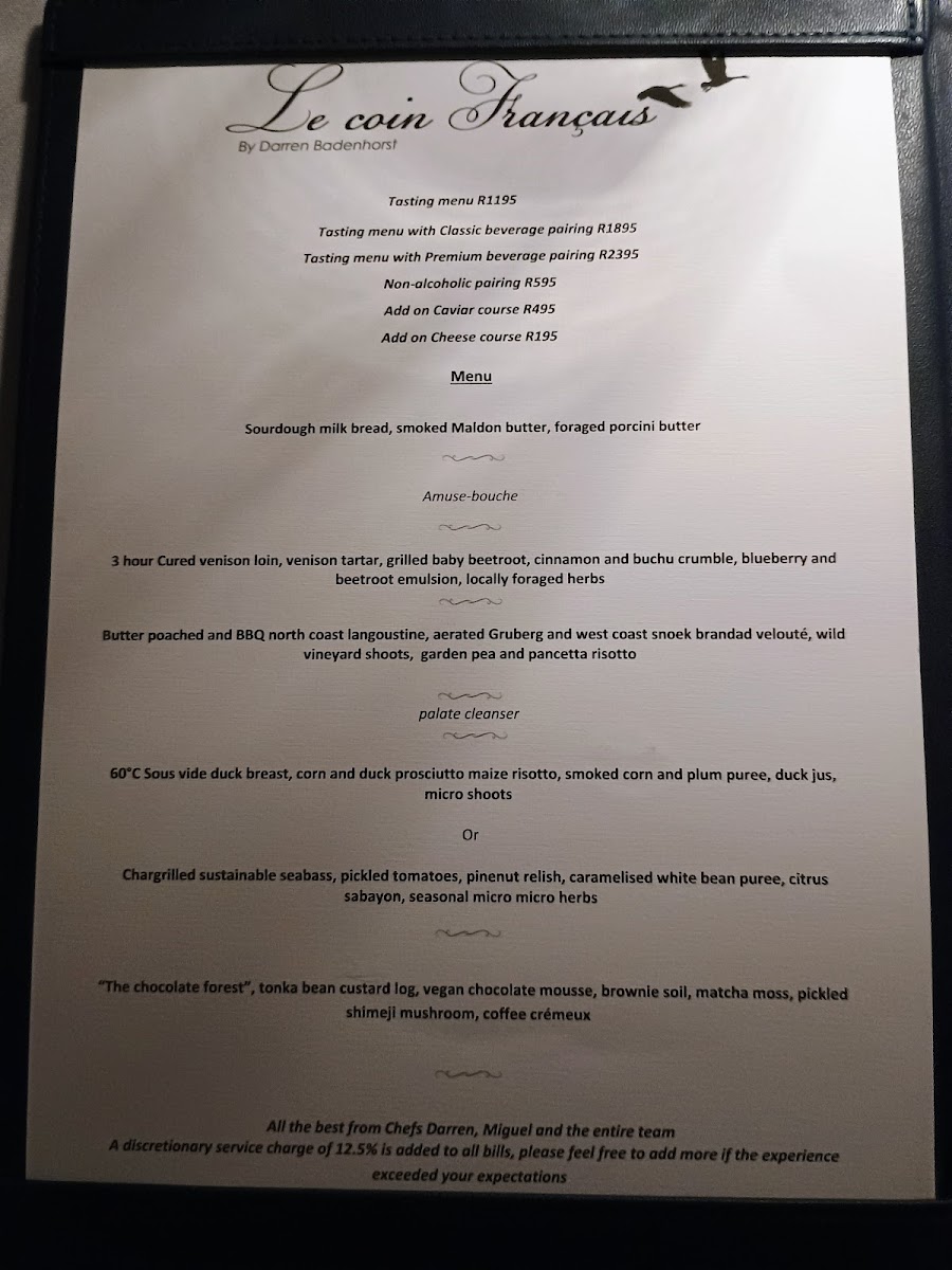 Menu Le Coin Francais Restaurant-1