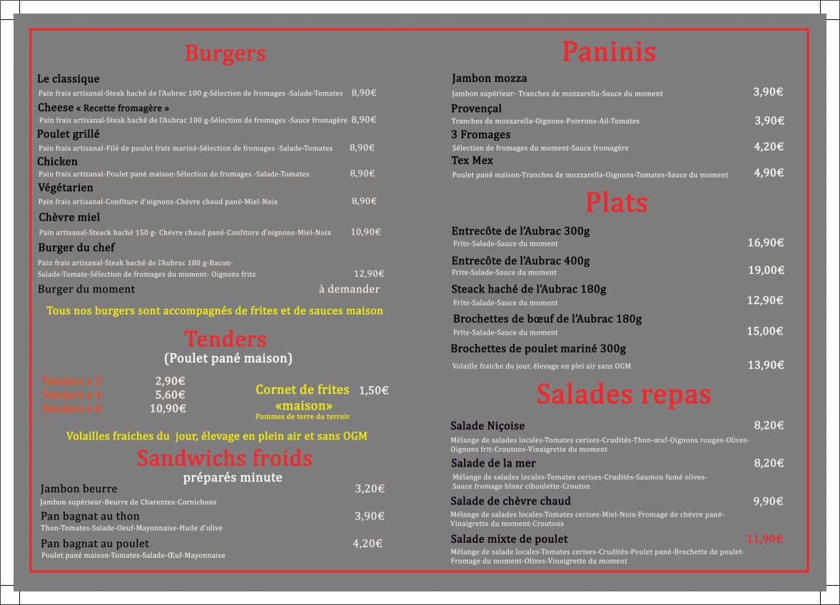 Menu Le Coin Gourmand-1