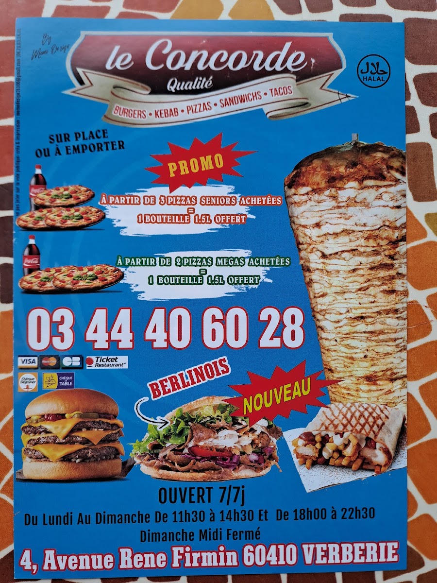 Menu Le Concorde Kebab Pizzeria Verberie-5