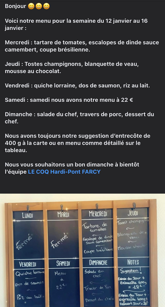 Menu Le Coq Hardi A Pont-Farcy-1