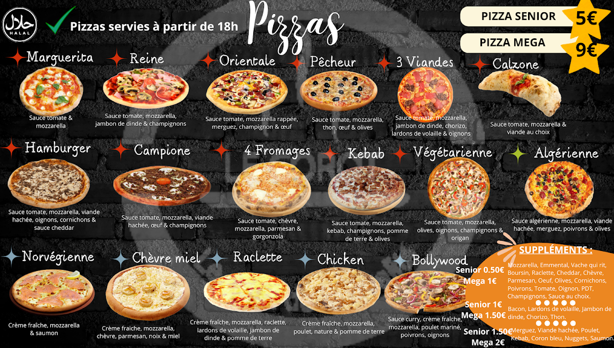 Menu Le Corot (Tacos, Sandwichs, Pizzas, Burger)-6