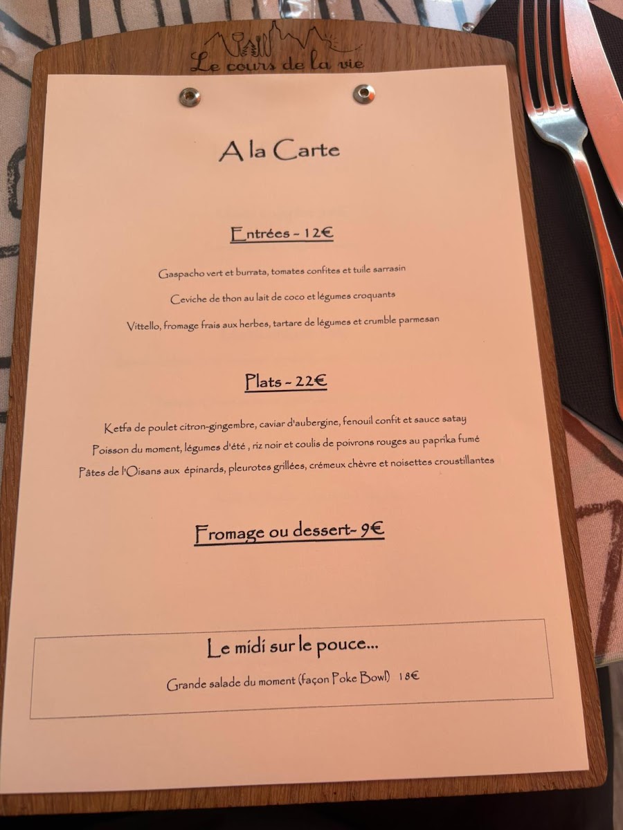 Menu Le Cours De La Vie-4