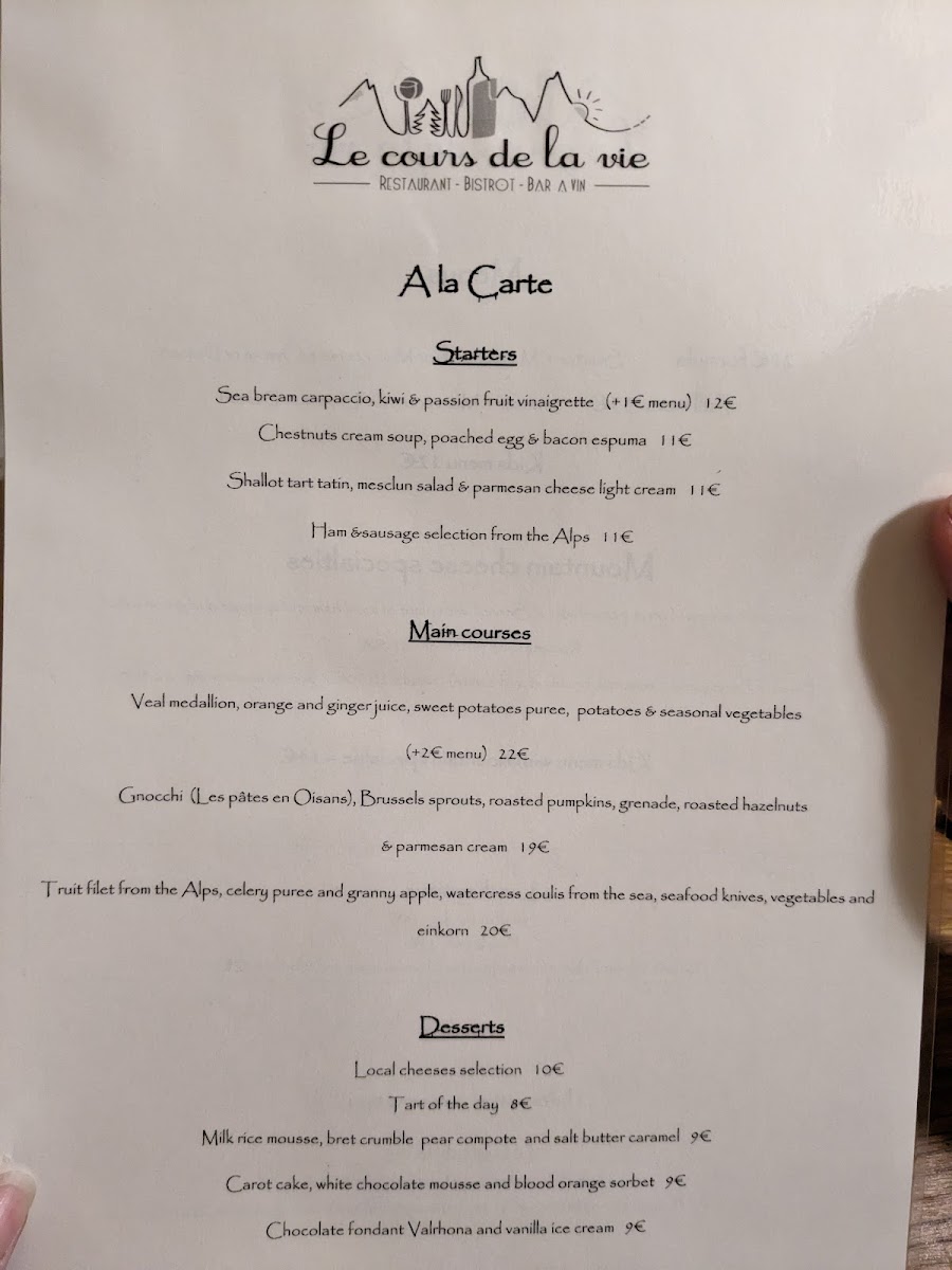 Menu Le Cours De La Vie-9