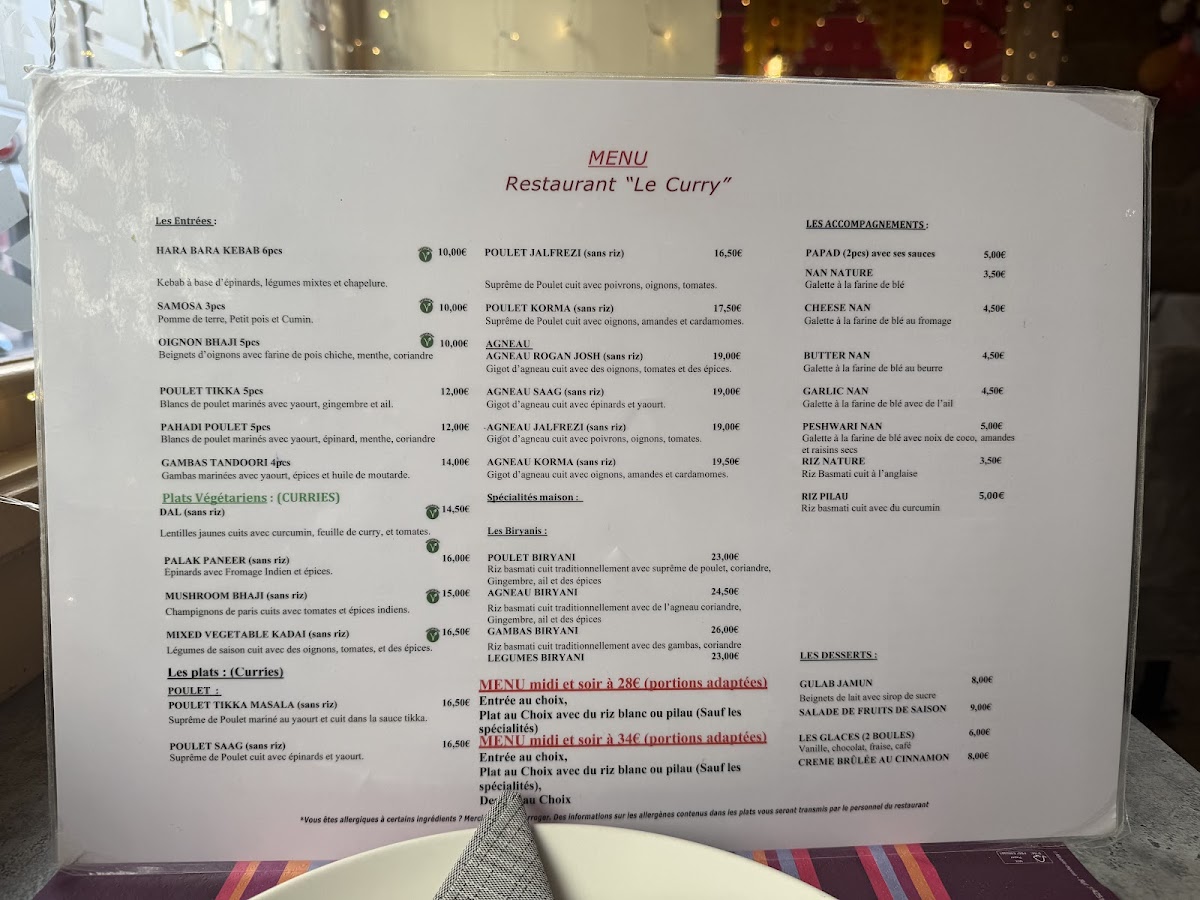Menu Le Curry Indian-2