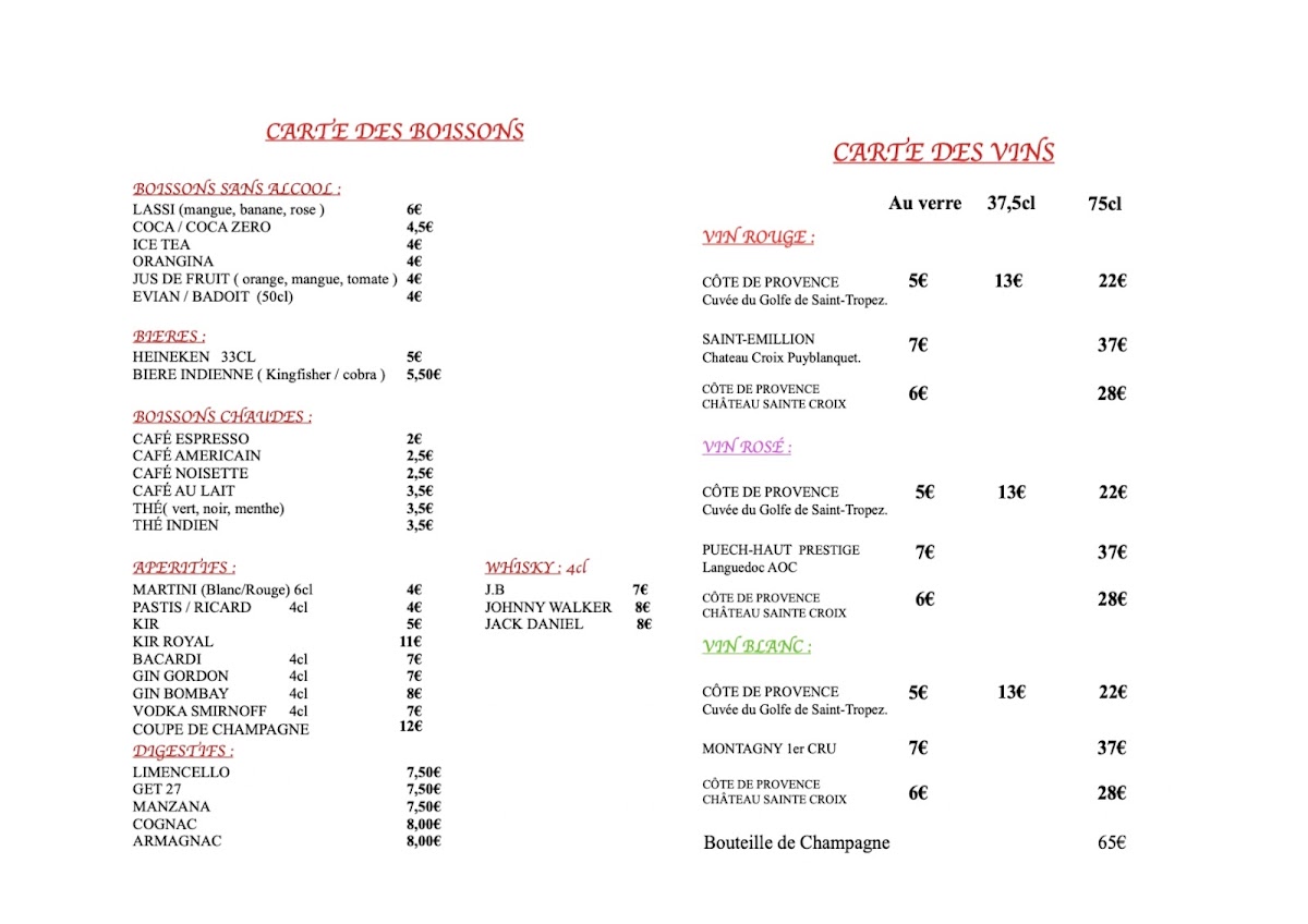 Menu Le Curry Indian-7