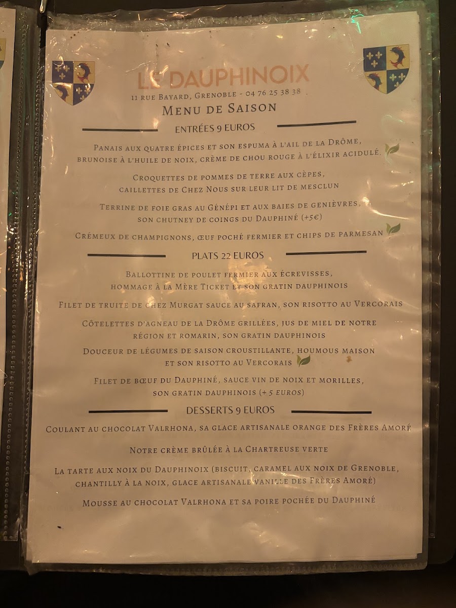 Menu Le Dauphinoix-2