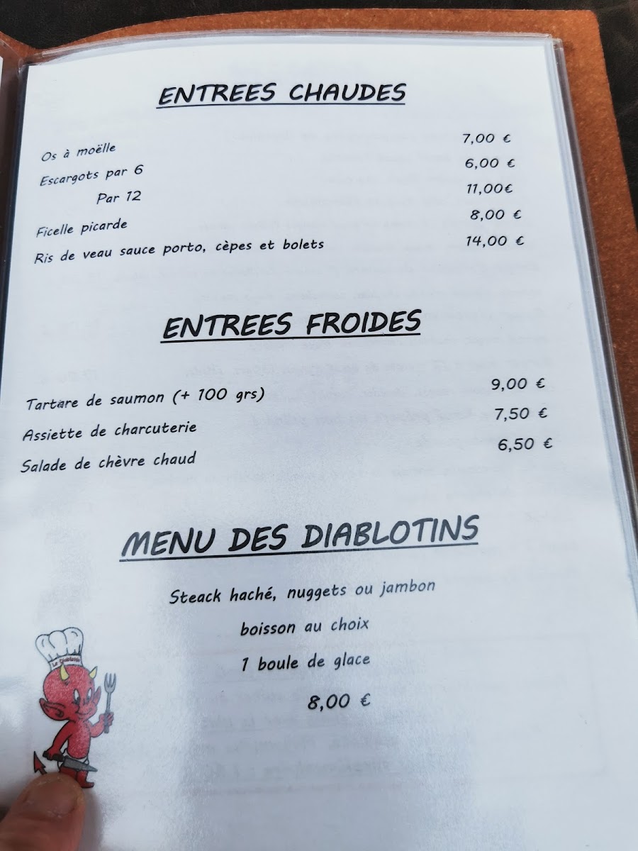 Menu Le Diable Au Thym : Restaurant Estaminet À Merville-2