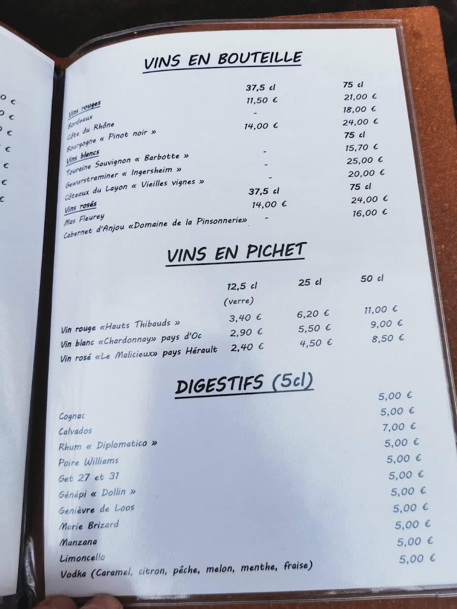 Menu Le Diable Au Thym : Restaurant Estaminet À Merville-3