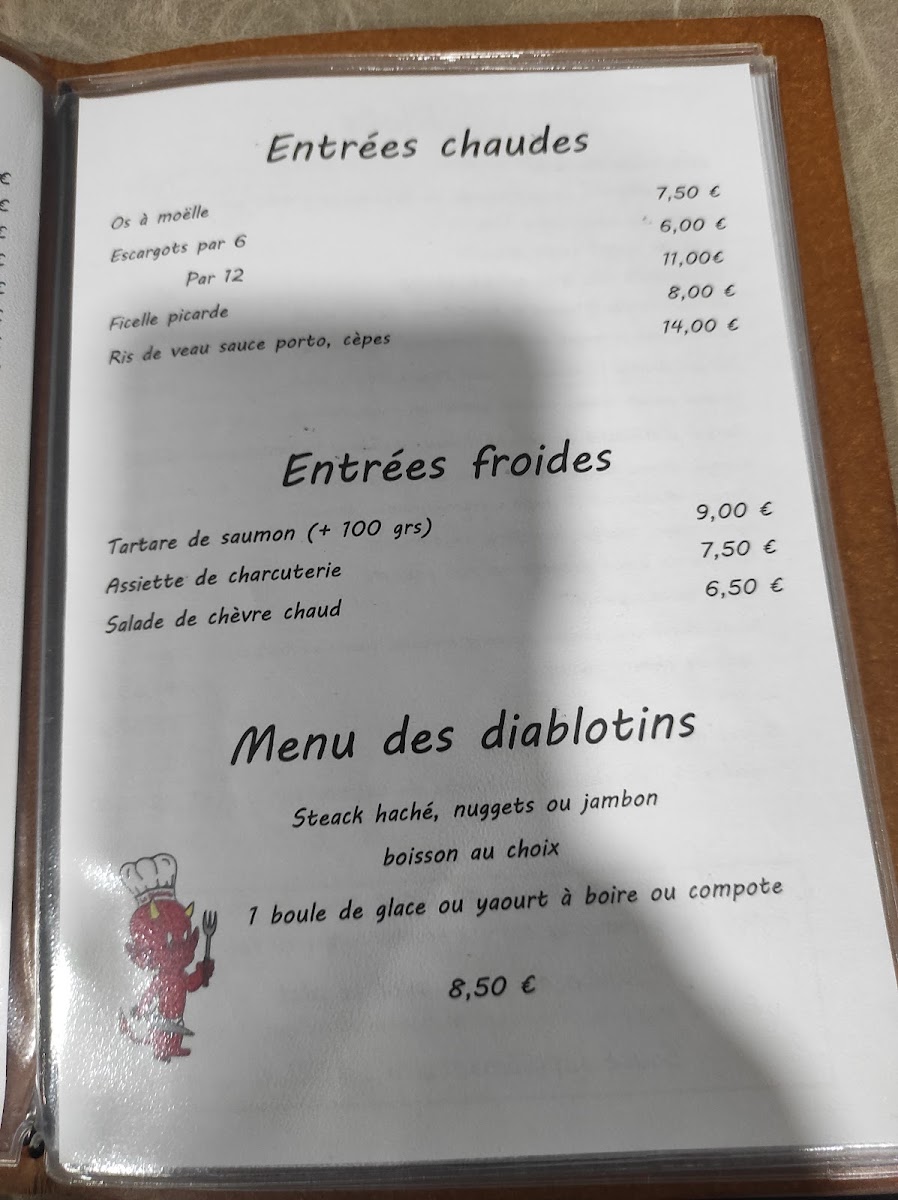 Menu Le Diable Au Thym : Restaurant Estaminet À Merville-7