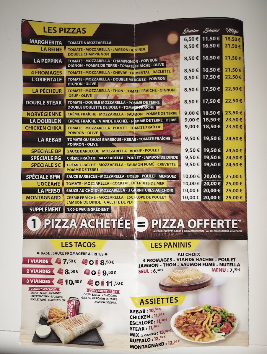 Menu Le Double N-1