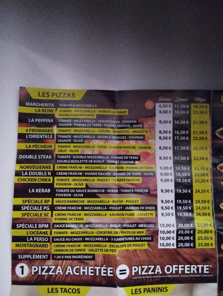 Menu Le Double N-3