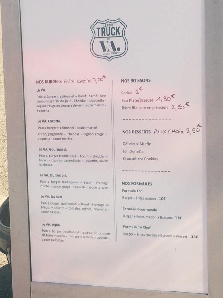 Menu Le Food Truck By Va.-1
