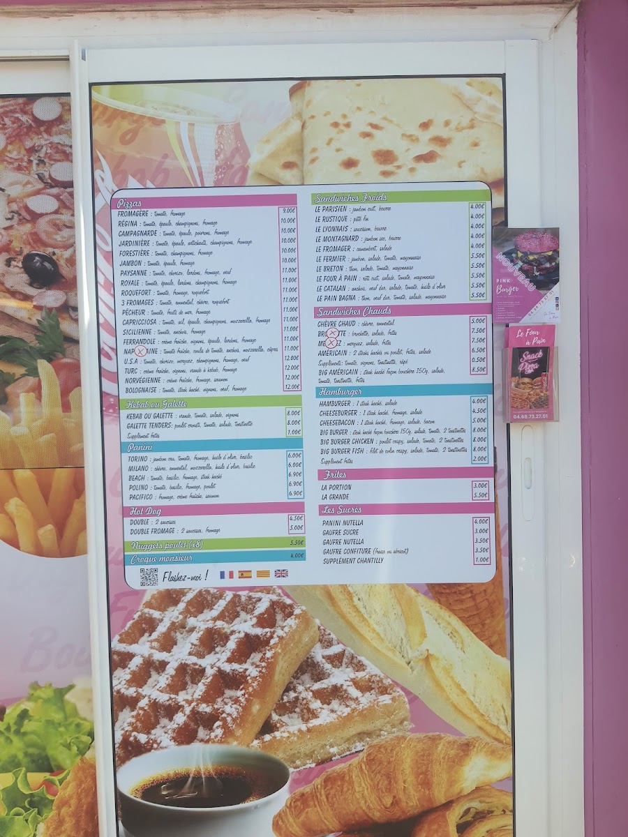 Menu Le Four À Pain - Snack/pizza-1