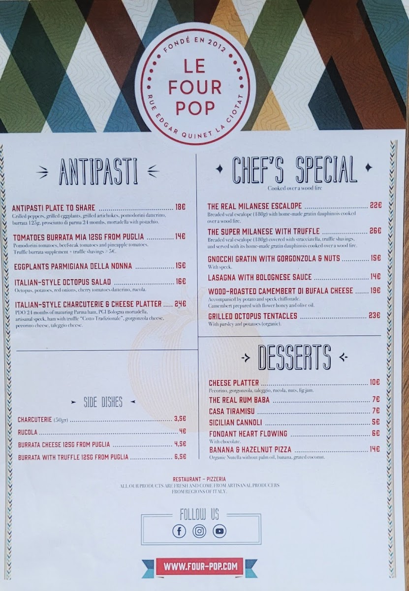 Menu Le Four Pop-5