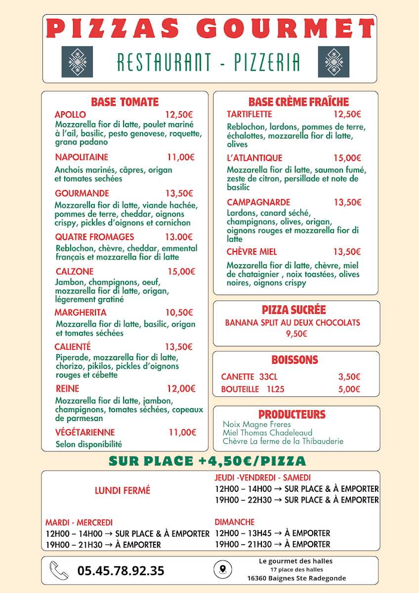 Menu Le Gourmet Des Halles-1