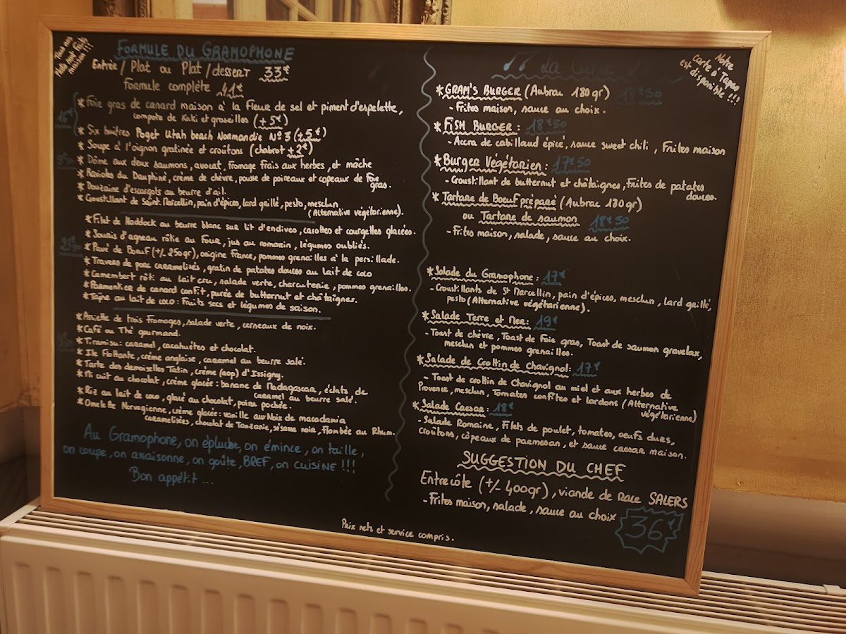 Menu Le Gramophone-2