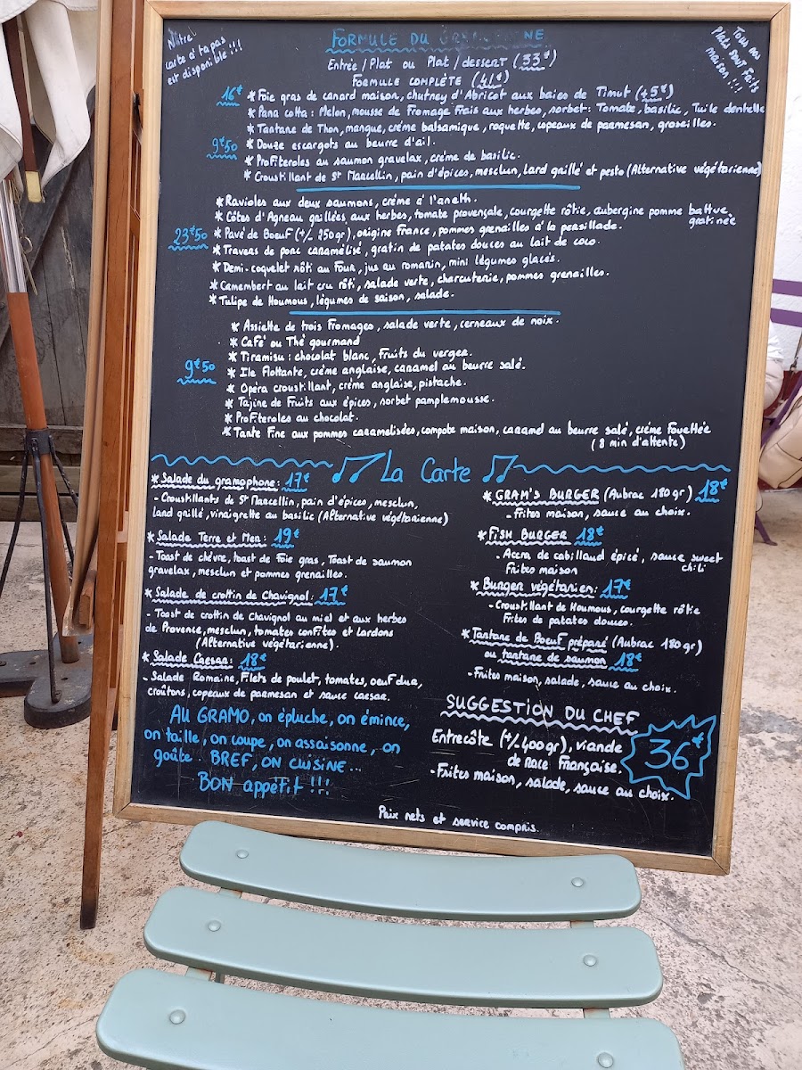 Menu Le Gramophone-3