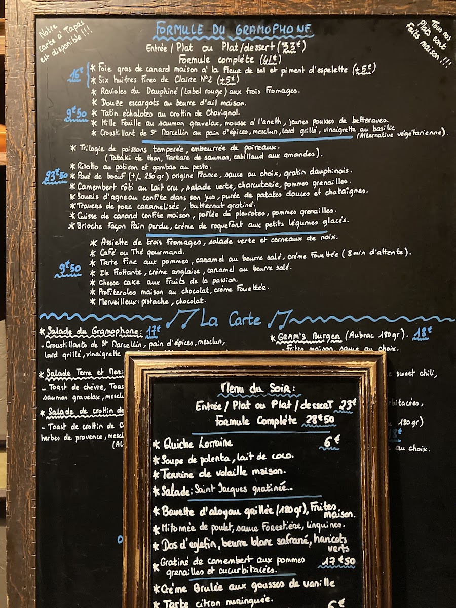 Menu Le Gramophone-7