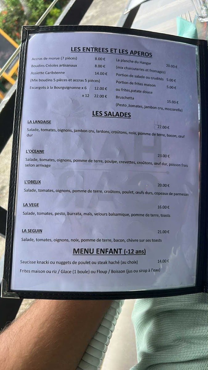 Menu Le Hangar-2
