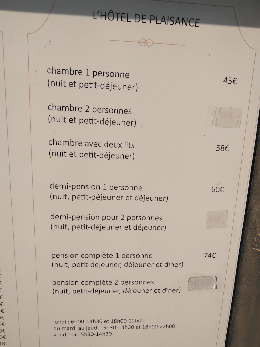 Menu Le J Relais Plaisance-1