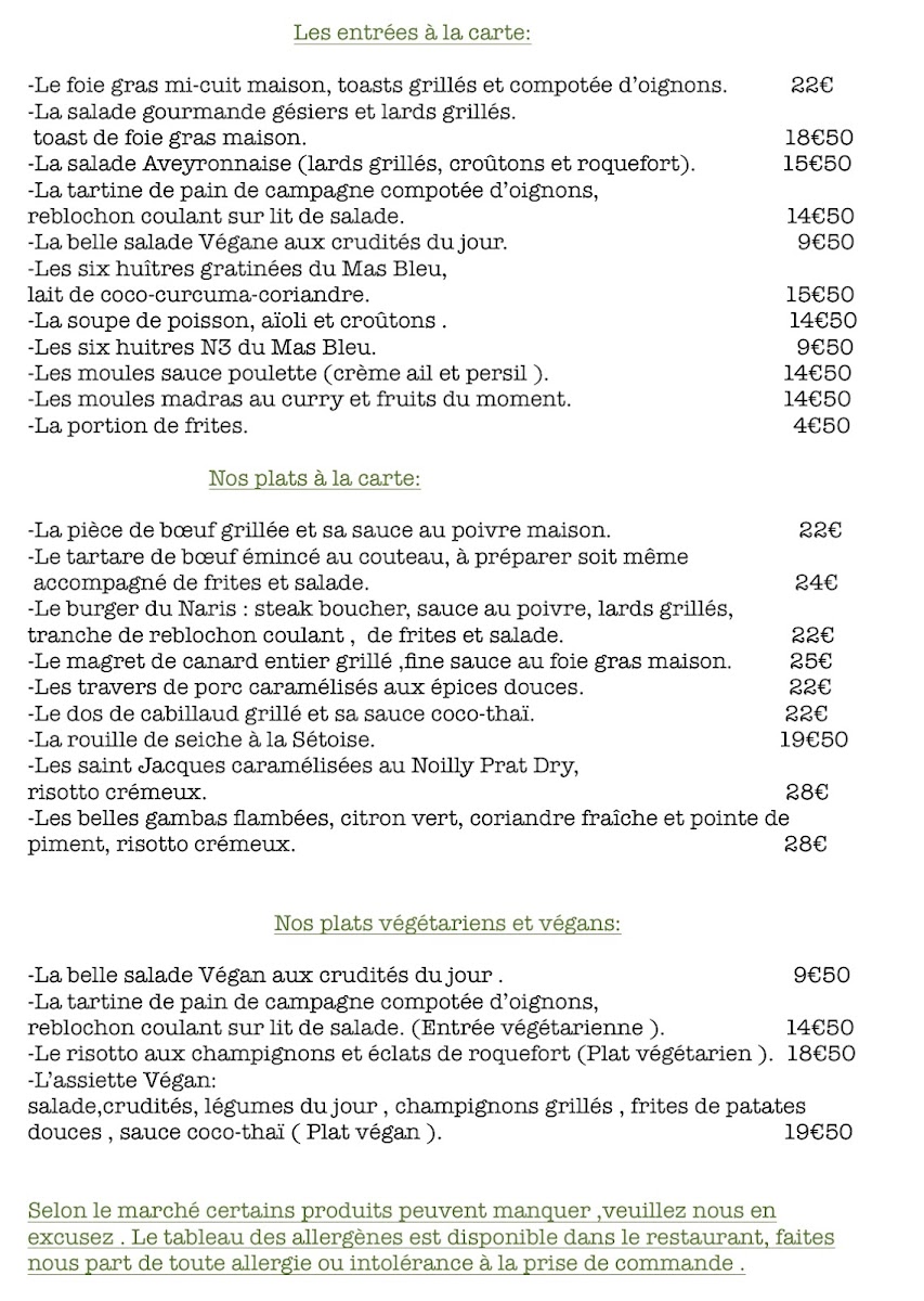 Menu Le Jardin Du Naris-1