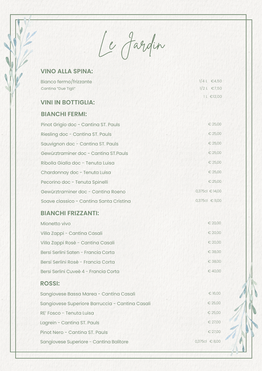 Menu Le Jardin-1