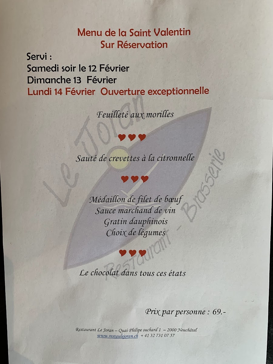 Menu Le Joran-1