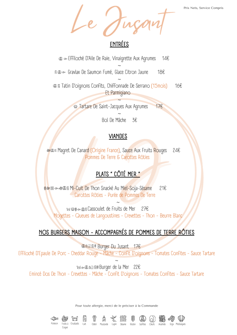 Menu Le Jusant-1