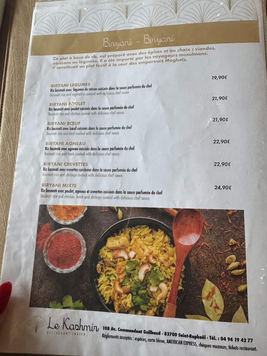 Menu Le Kashmir-2
