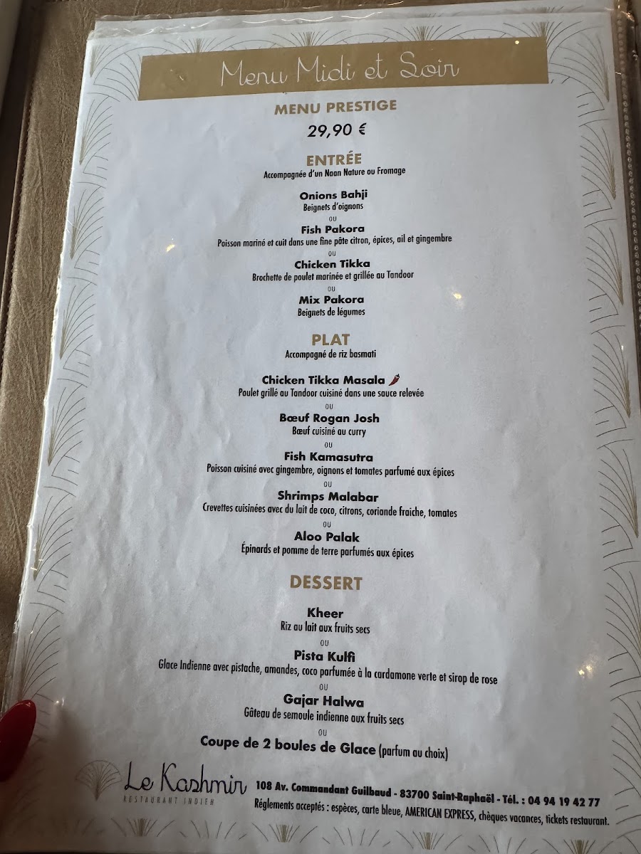 Menu Le Kashmir-5