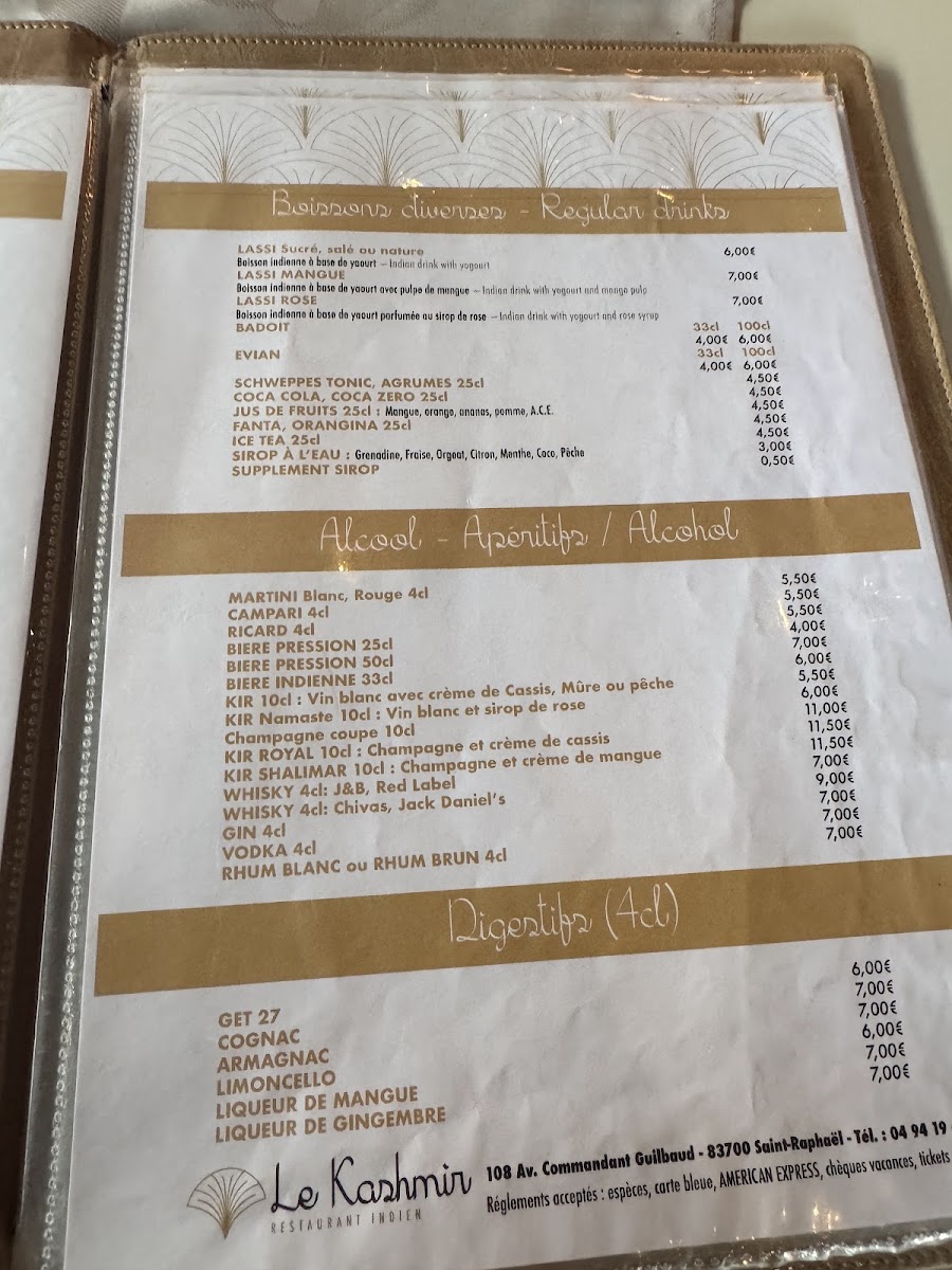 Menu Le Kashmir-9