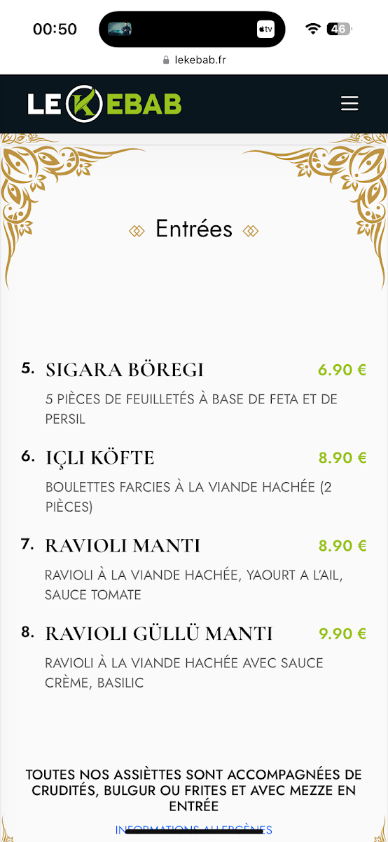 Menu Le Kebab Grill-7