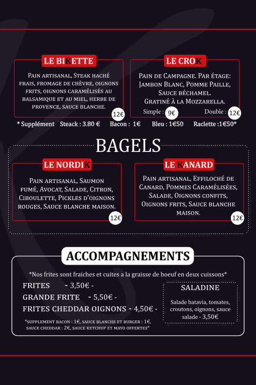 Menu Le Klub - Restaurant Burgers Challans-1