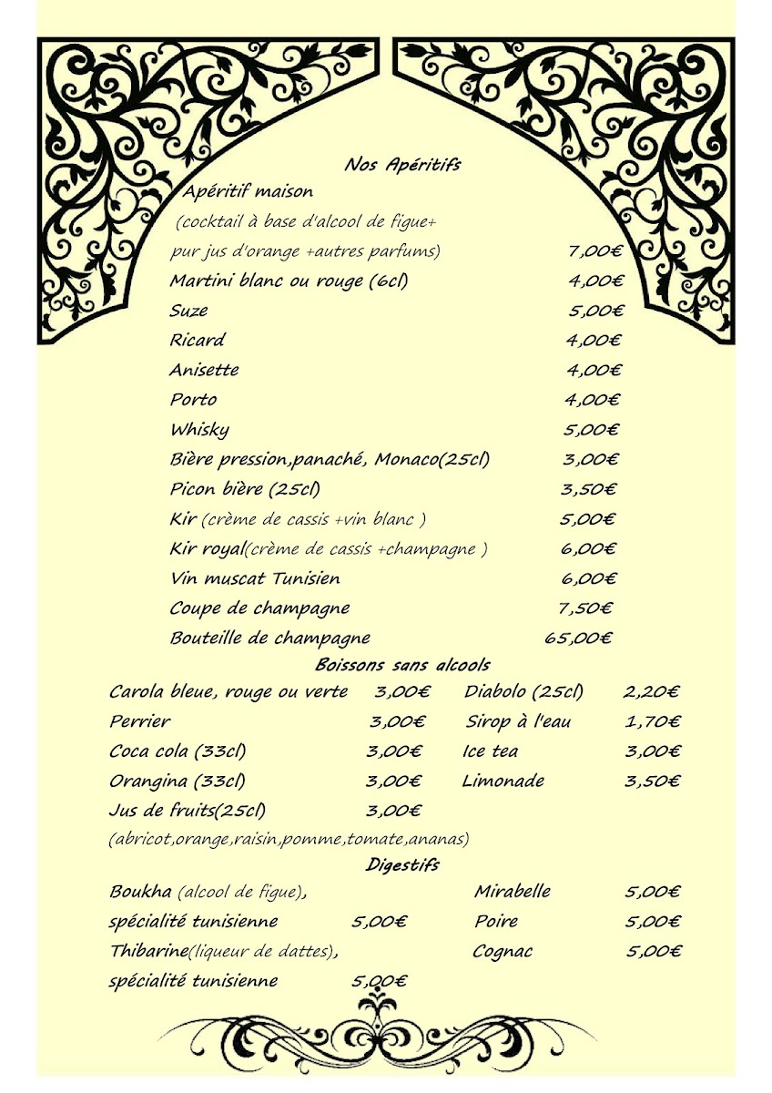 Menu Le Ksar Restaurant-3