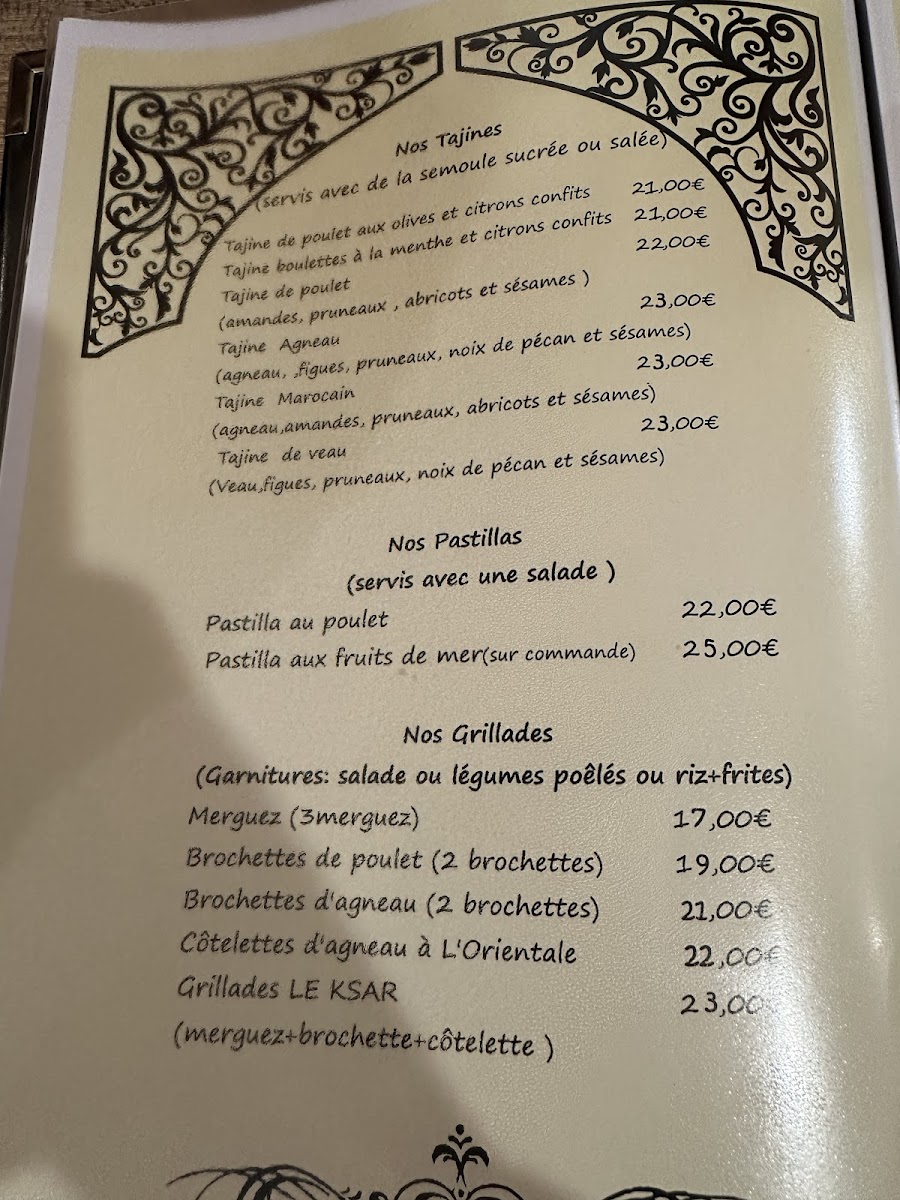 Menu Le Ksar Restaurant-4