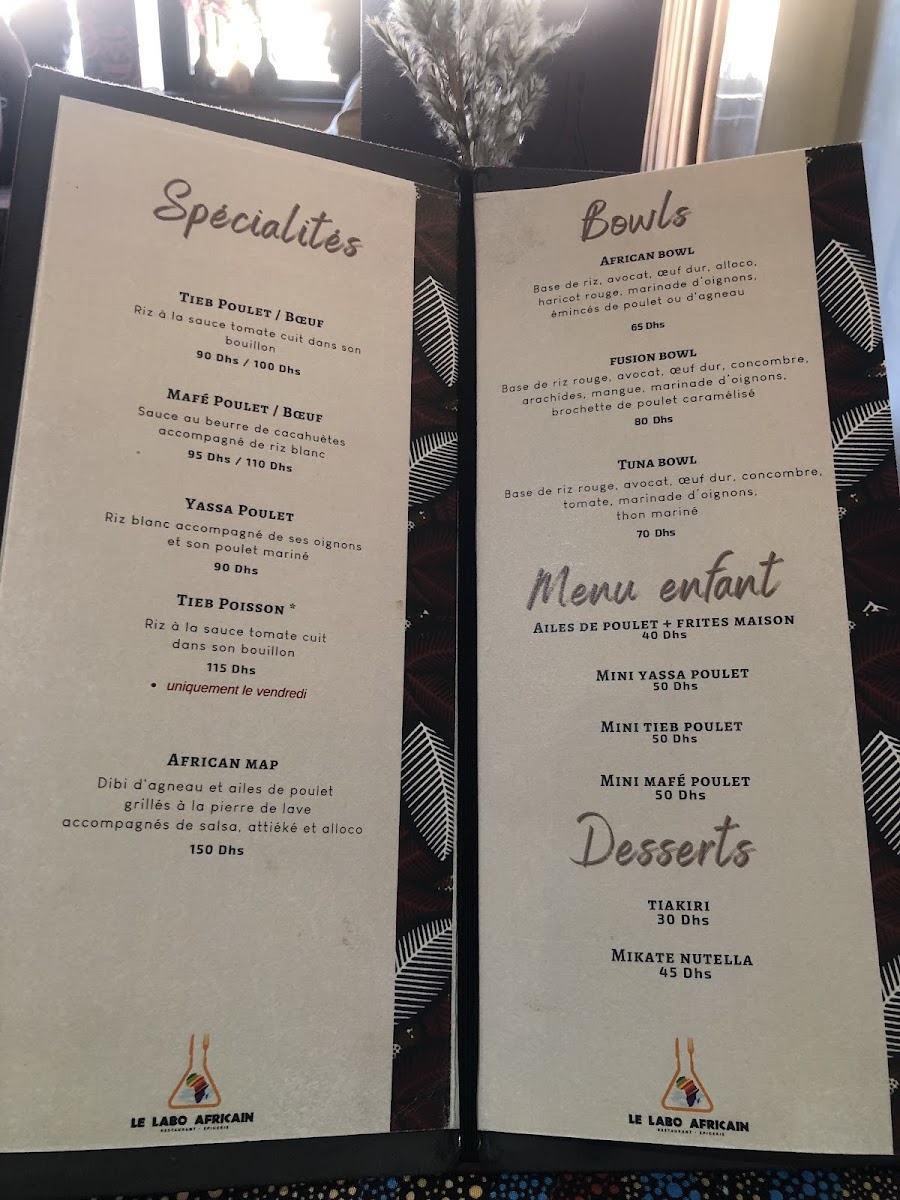 Menu Le Labo Africain-10