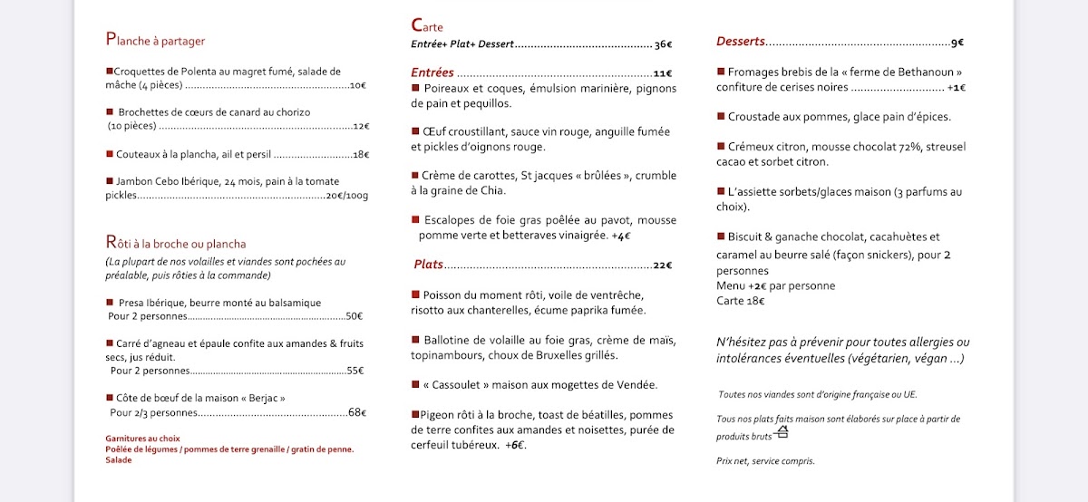 Menu Le Lion Et L'agneau-8