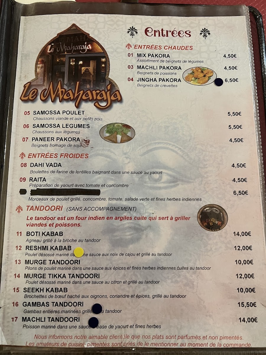 Menu Le Maharaja-1