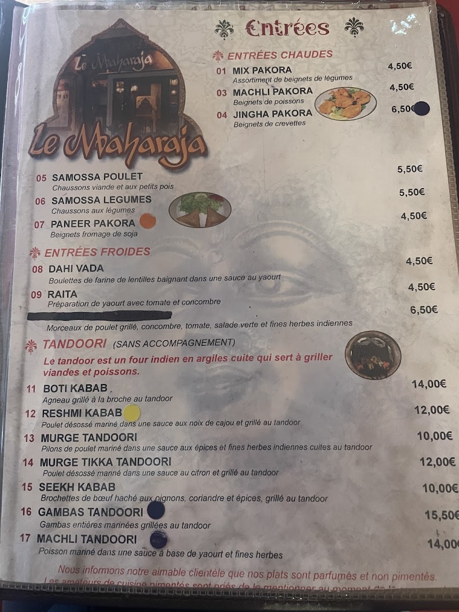 Menu Le Maharaja-5