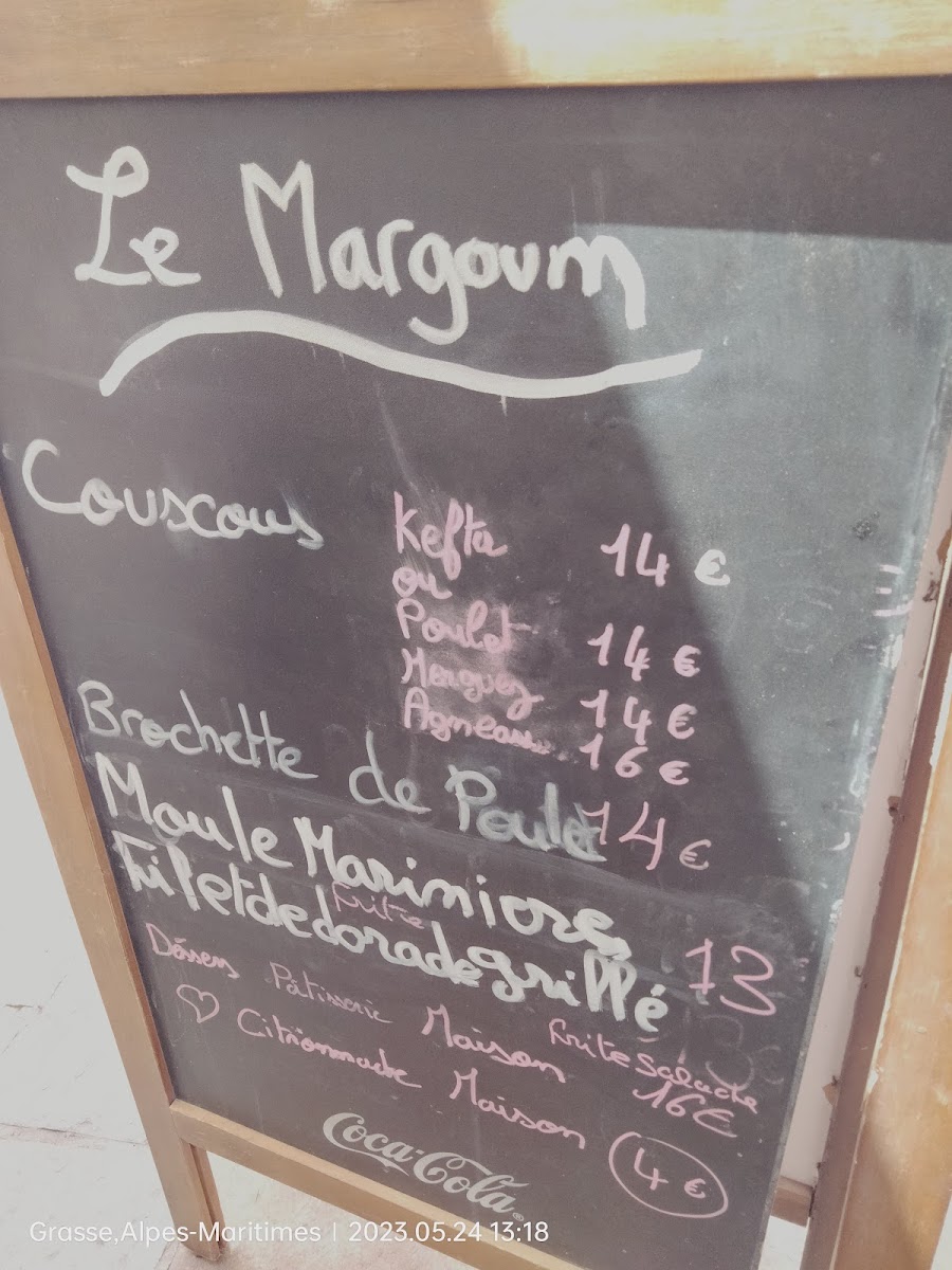 Menu Le Margoum-1