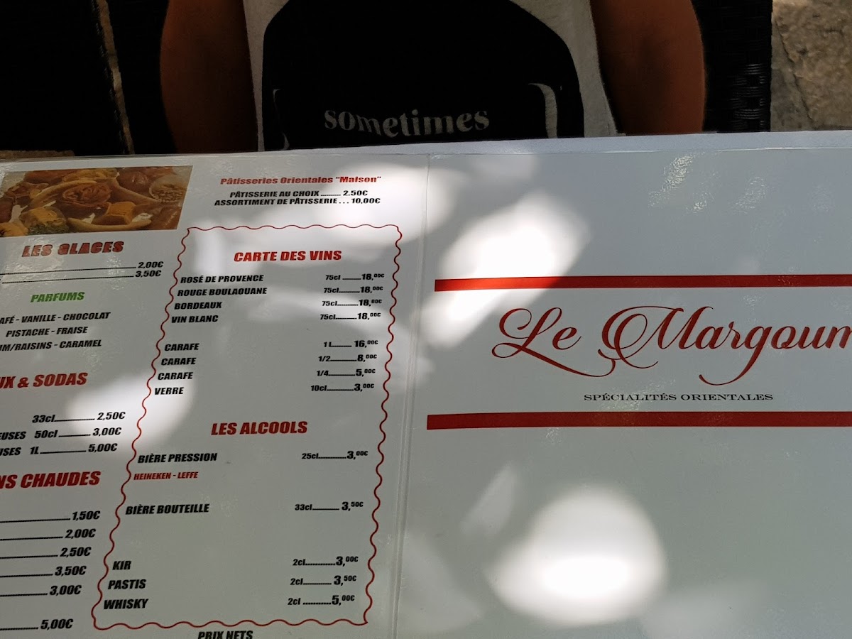Menu Le Margoum-2
