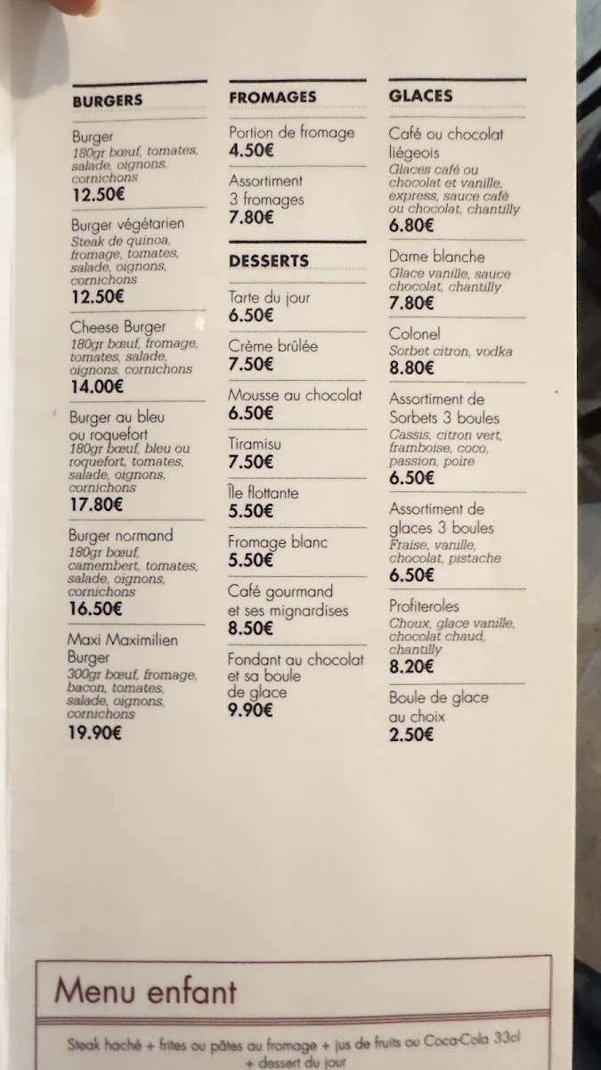 Menu Le Maximilien-1