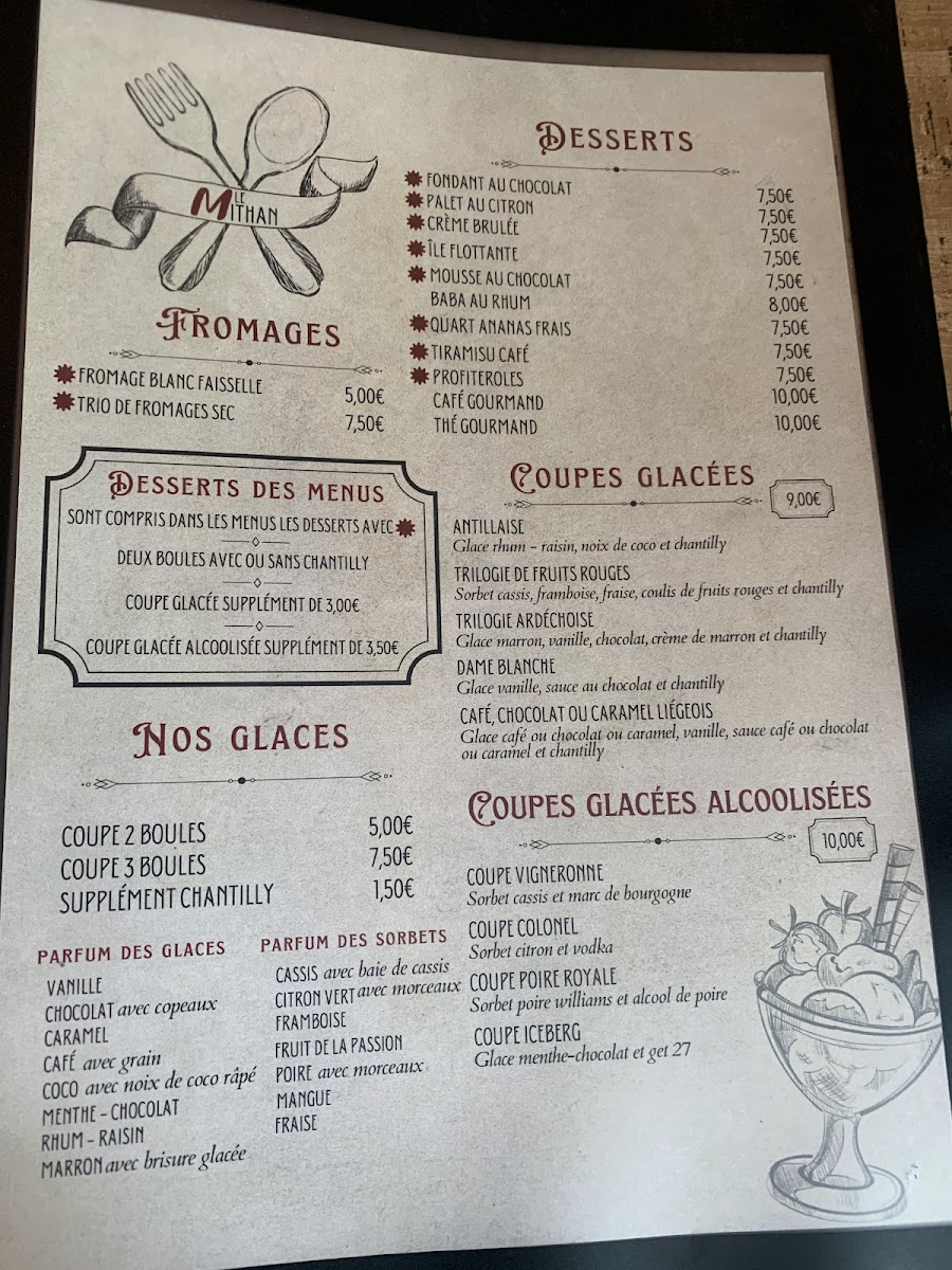 Menu Le Mithan - Restaurant Saint-Genis-Laval-8