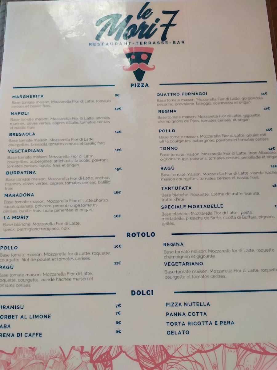 Menu Le Mori 7-3
