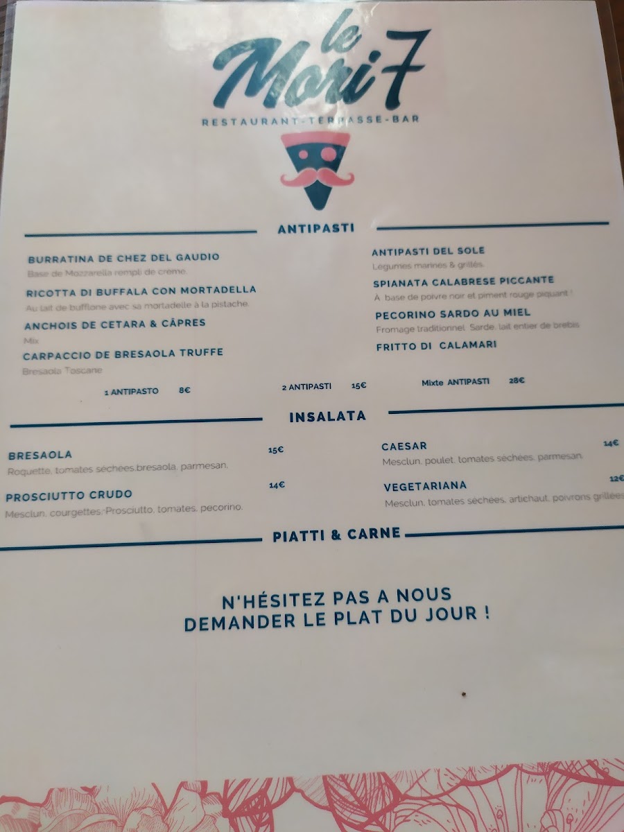 Menu Le Mori 7-4