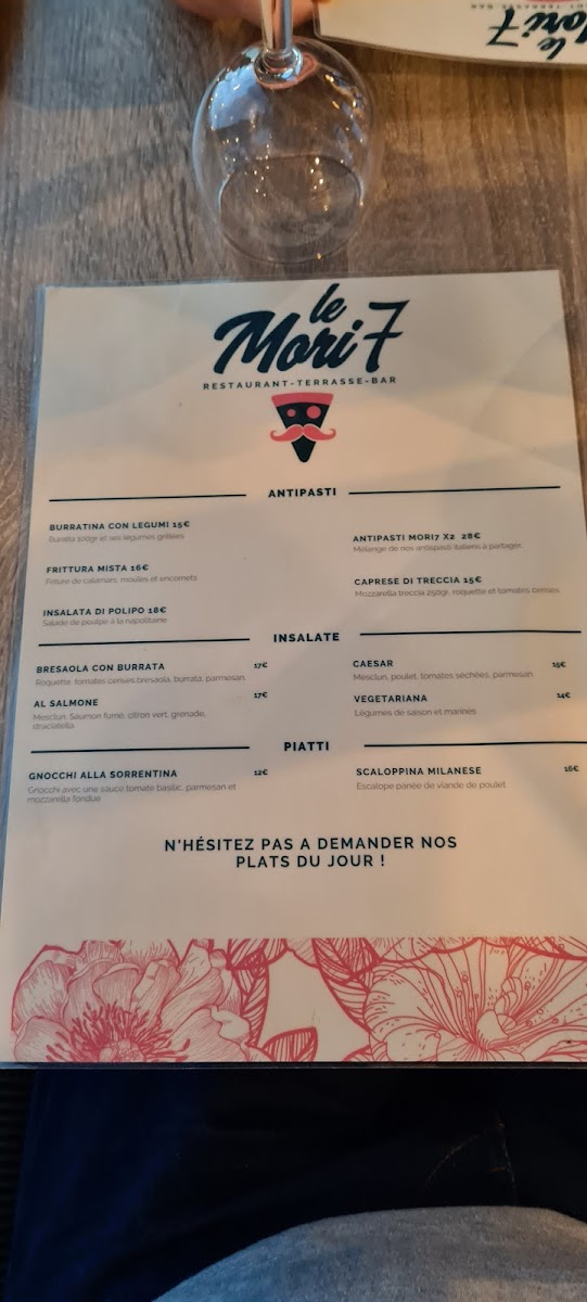 Menu Le Mori 7-5