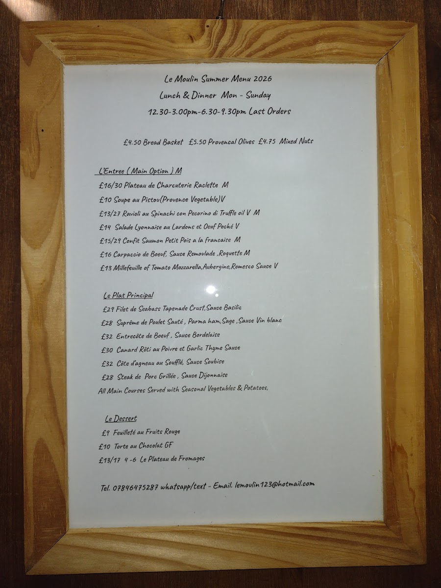 Menu Le Moulin Restaurant-1